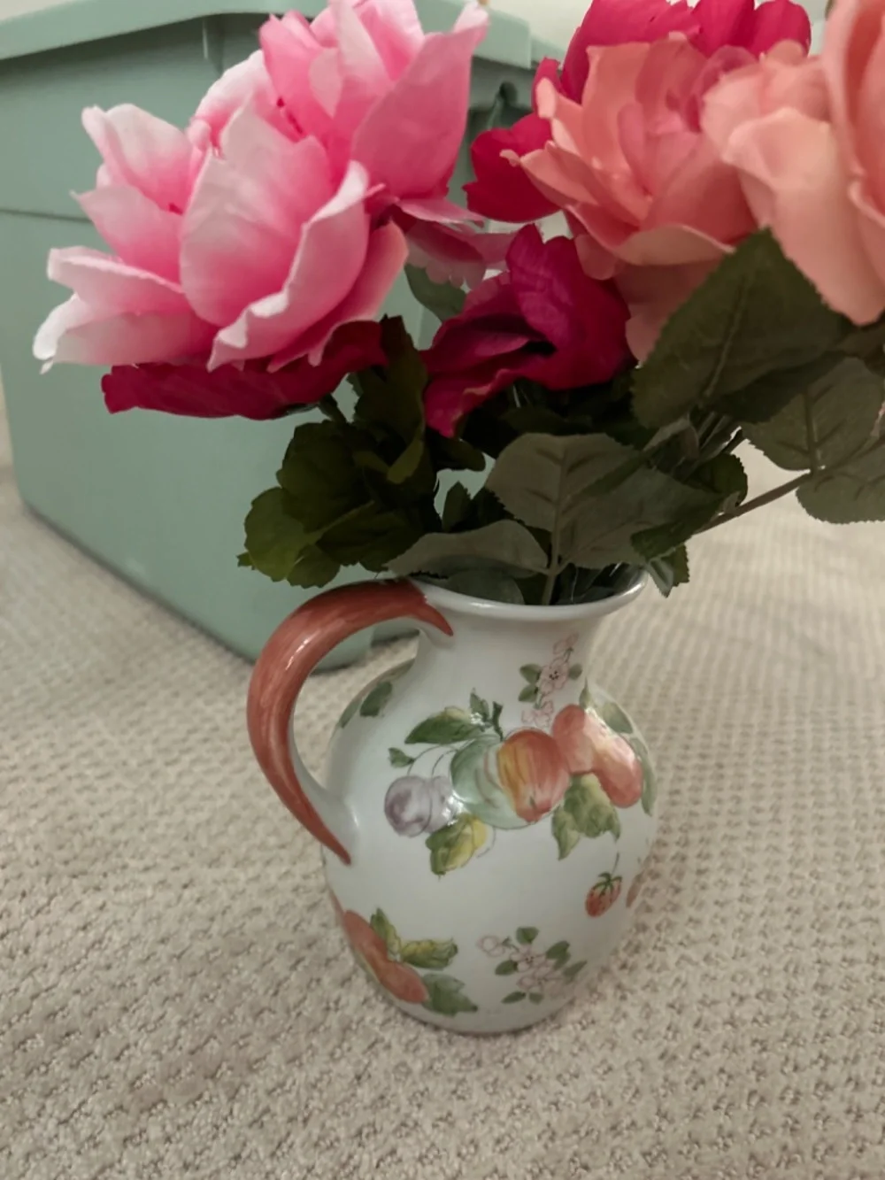 Antique floral vase